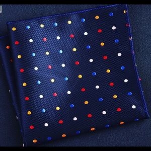 Multicolored pocket square (blue)